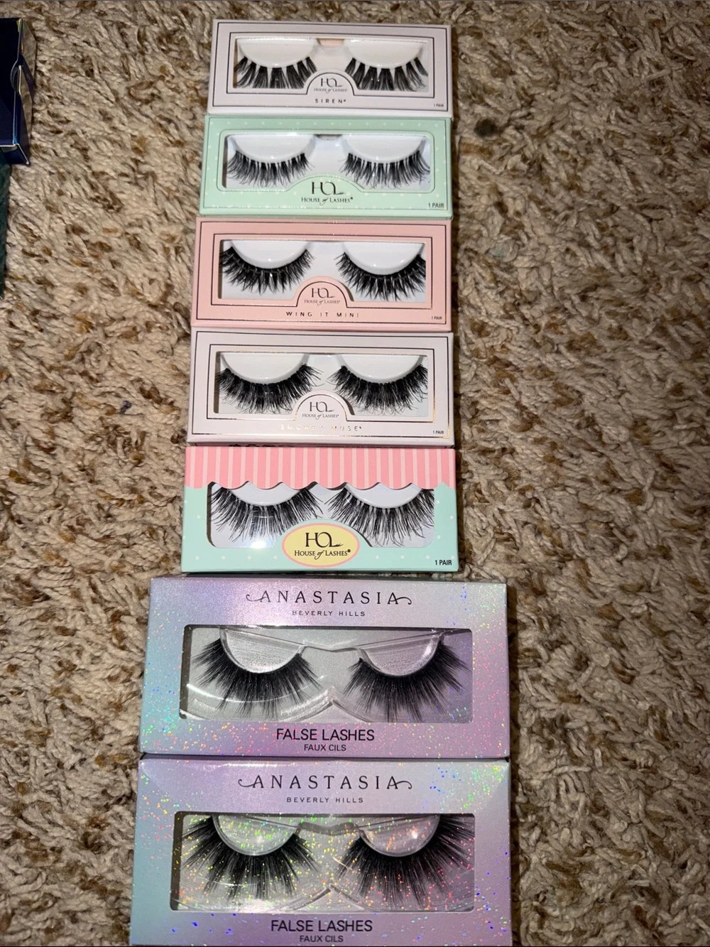 17 house of lashes/ tarte/ Anastasia various False Eyelashes Collection - Black